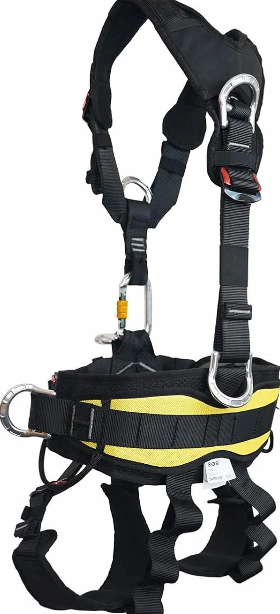SOB Arnés de Escalada Desmontable, Anticaída y de Seguridad Para Escalada en Roca, Rappel, Montañismo