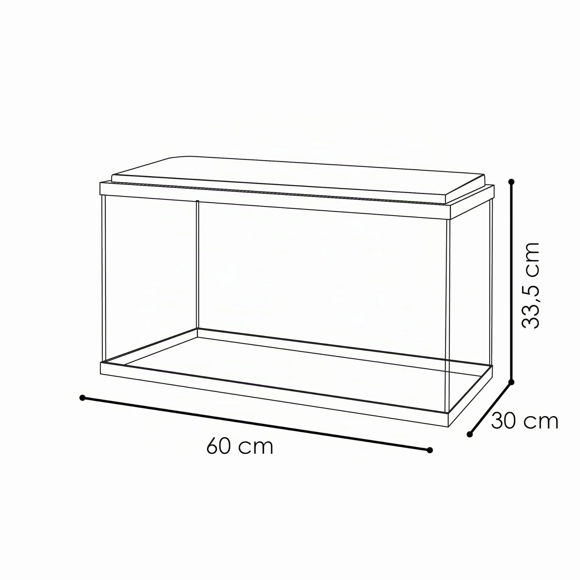 Ciano, Acuario 60 Blanco, para Peces, Equipado con Filtro, consumibles, LED y calefacción, 58L, Embalaje Reforzado para envío Web