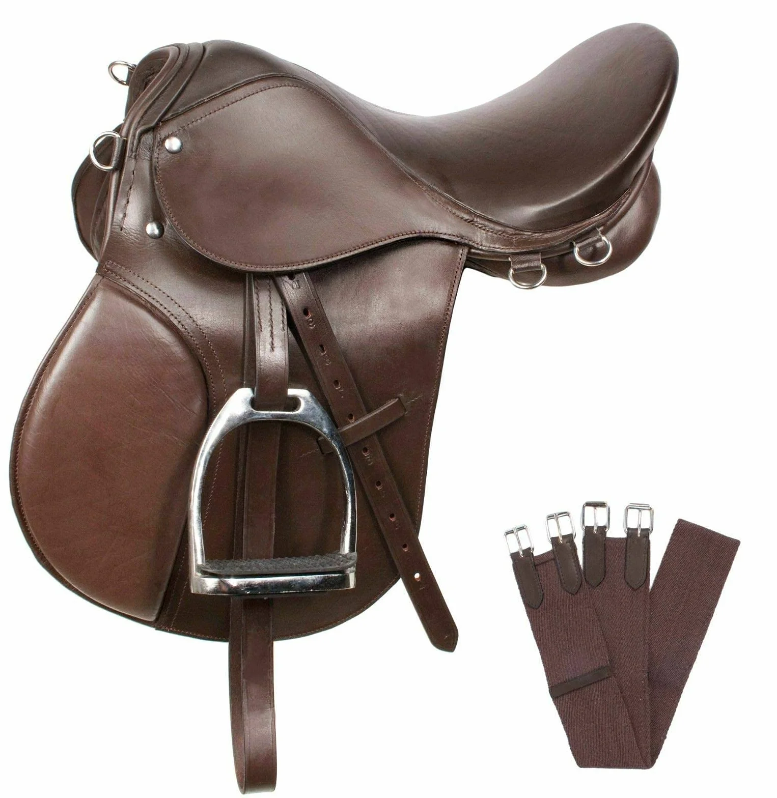 EU English Saddle - Tachuelas de piel para montar (asiento de 12 a 18 pulgadas)