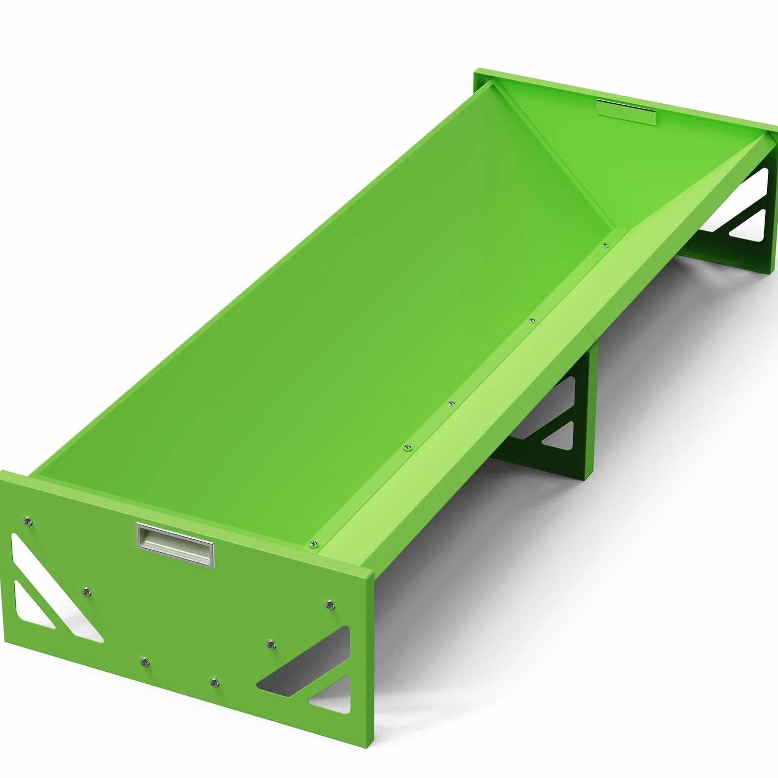 Alimentador De Cabra, Acero Galvanizado, Alimentador De Vivo Resistente De Gran Capacidad, PortáTil, Para Granjas De Alpacas, Calves, Ovejas, Caballos (Verde)