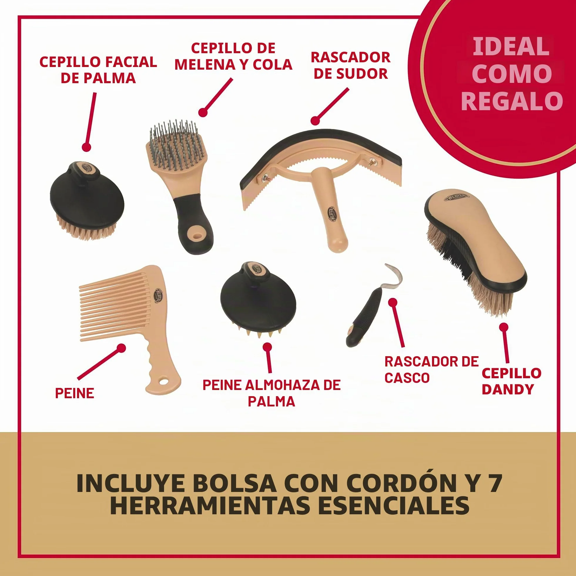 Weaver - Kit de Cuidado de Piel, 65-2055-BK, Black/Beige